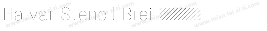 Halvar Stencil Brei字体转换